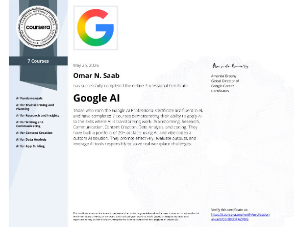 Coursera certificate C6HBEDTAZVBG